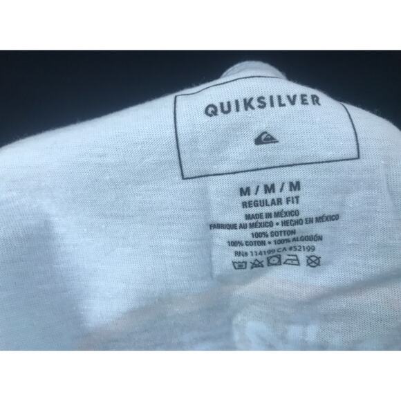 Men's light blue T Shirt tank Quiksilver Ocean Mountain size M New - Picture 7 of 8